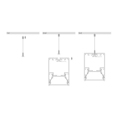 Square Suspended Profile 52mm × 70mm