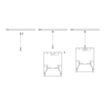 Square Suspended Profile 52mm × 70mm