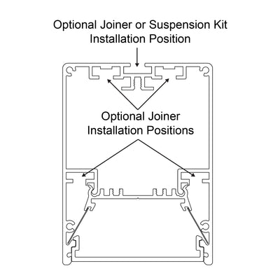 Square Suspended Profile 52mm × 70mm