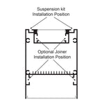 Square Up & Down Suspended Profile 60mm × 80mm