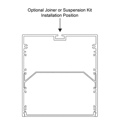 Large Square Suspended Profile 80mm × 90mm