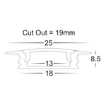 2x End Caps to suit HV9695-2507-WHT - 1 plain & 1 with cable