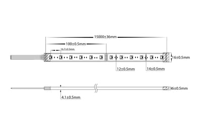 11w RGBW Long Run LED Strip Lighting - IP67 / 15 Metre Roll