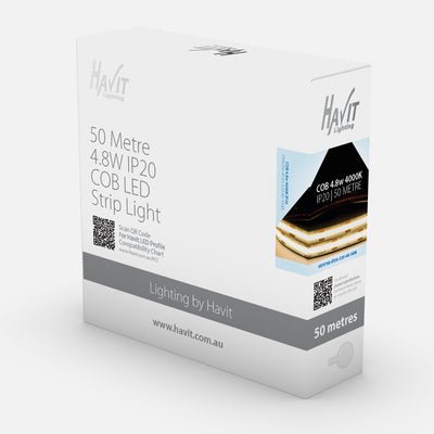 50m Roll 4.8W COB Strip Lighting - IP20