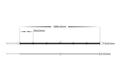 15w RGB COB Strip Lighting - IP20 / Per Metre