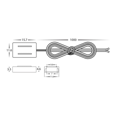 10X 1m Cable with Crimp Connector to suit 10mm IP20 LED Strip