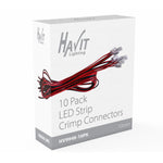 10X 1m Cable with Crimp Connector to suit 10mm IP20 LED Strip