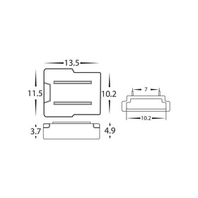 10mm PCB LED Strip Connector to suit IP20 LED Strip-10PK