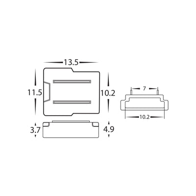 10mm PCB LED Strip Connector to suit IP20 LED Strip-10PK