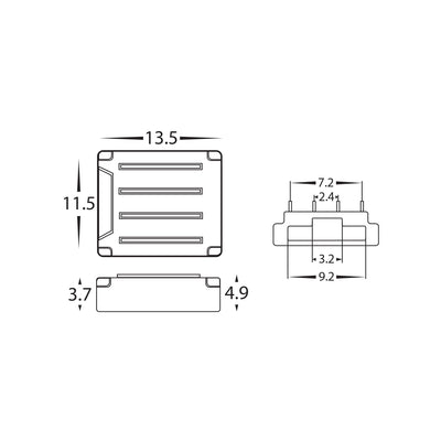 LED Strip Connector to suit 10mm PCB IP20 RGB LED Strip