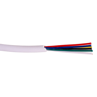 RGBCW cable with White outer sheathing for use with LED Strip - Per Metre