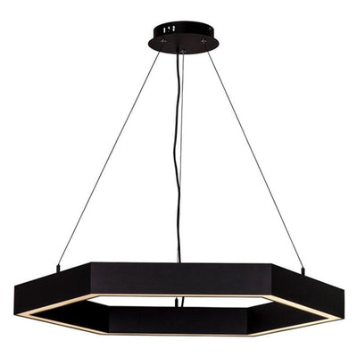 Hexagon LED Pendant Light CCT 17w 900mm Black Havit Commercial - HCP-672170