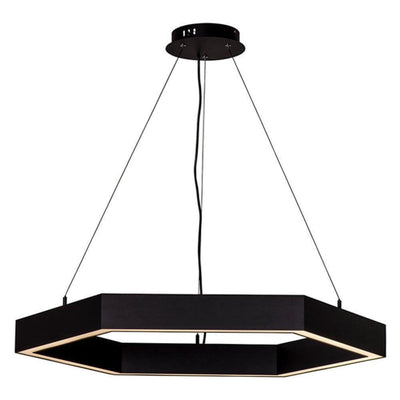 Hexagon LED Pendant Light CCT 30w 900mm Black Havit Commercial - HCP-672300
