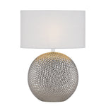Icaria Ceramic Table Lamp — Silver| White