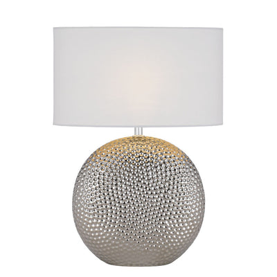Icaria Ceramic Table Lamp — Silver| White