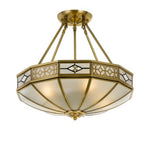James 4 Light Pendant Antique Brass