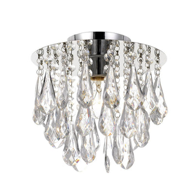 Lara Batten Fix in Chrome W/Clear Acrylic Beads
