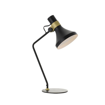 Roma Table Lamp in Black w/Matt Brass