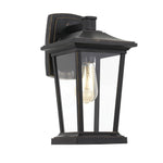 Walton Exterior Wall Light in Black/Clear
