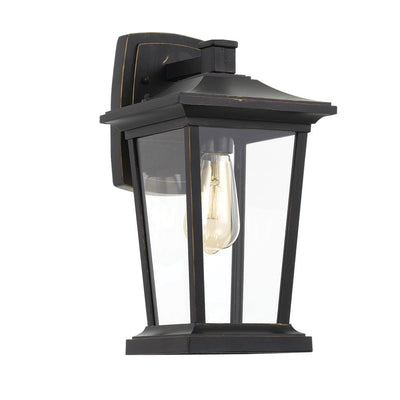 Walton Exterior Wall Light in Black/Clear