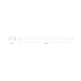 Domus IMPACT-120 40W LED Wp Alum IK10 Batten IP66
