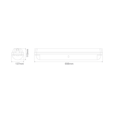 Domus IMPACT-60 20W LED Wp Alum IK10 Batten IP66