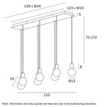 Invar 7 Light Pendant Bar