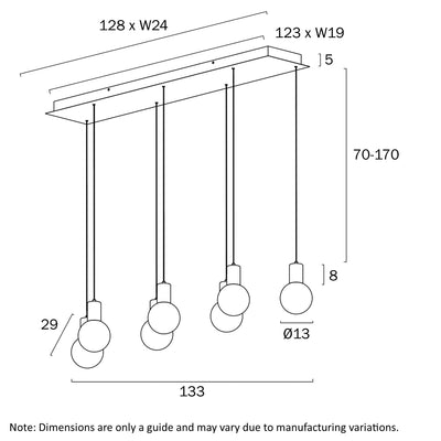 Invar 7 Light Pendant Bar