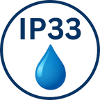 IP33 – basic dust and spray resistance