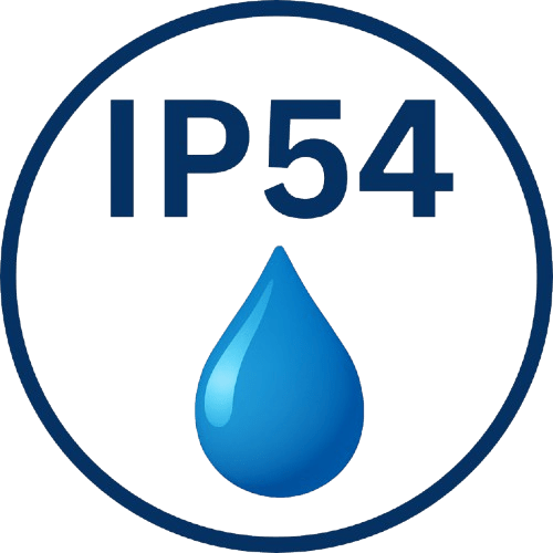 IP54 – dust and splashproof