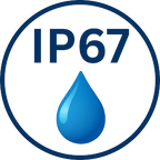 IP67 – waterproof to 1m depth