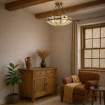 James 4 Light Pendant Antique Brass — lifestyle