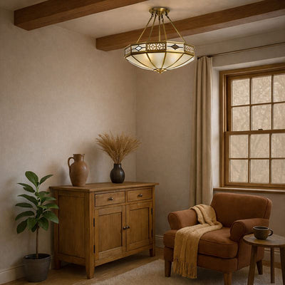 James 4 Light Pendant Antique Brass — lifestyle