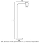 Jeremy Floor Lamp in Black, Grey