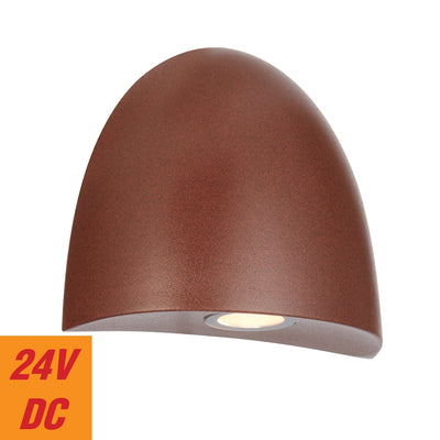 Jora 24V Exterior LED Step Wall Light — Rust