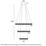 Jura 3 Tier LED Pendant Light