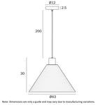 Kestra 43Cm Pendant Light