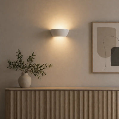 Kimble Gypsum Indoor Wall Light — lifestyle