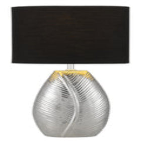 Klee Ceramic Table Lamp — Chrome| Black