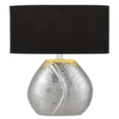 Klee Ceramic Table Lamp — Chrome| Black