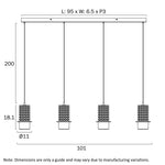 Kolisa 4 Light Pendant Bar