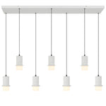 Kolisa 7 Light Pendant Bar — White