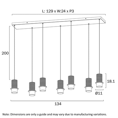 Kolisa 7 Light Pendant Bar