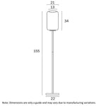 Korova Floor Lamp Brass / Smoke