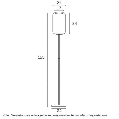 Korova Floor Lamp Brass / Smoke