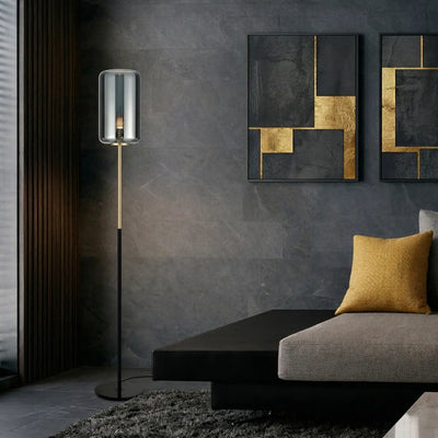 Korova Floor Lamp Brass / Smoke — lifestyle