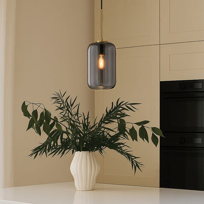 Korova Table Lamp 1LT in Opal or Smoke Glass — lifestyle
