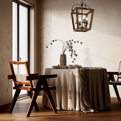 Lacota Pendant Light 4Lt/6Lt in Black & Walnut — lifestyle