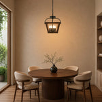Lacota Close to Ceiling Pendant Light 4Lt in Black & Wa — lifestyle