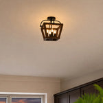 Lacota Close to Ceiling Pendant Light 4Lt in Black & Wa — lifestyle